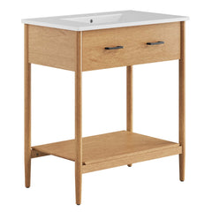 Zaire Natural/White 30" Bathroom Vanity - Ornate Home