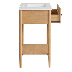 Zaire Natural/White 30" Bathroom Vanity - Ornate Home