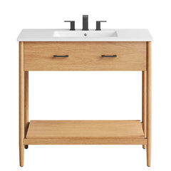 Zaire Natural/White 36" Bathroom Vanity - Ornate Home