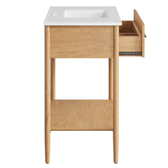 Zaire Natural/White 36" Bathroom Vanity - Ornate Home