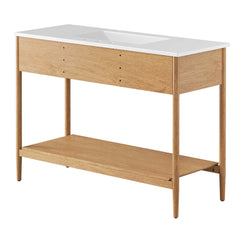 Zaire Natural/White 48" Single Sink Bathroom Vanity - Ornate Home