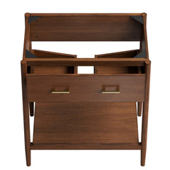 Zaire Walnut 30" Bathroom Vanity Cabinet (Sink Basin Not Included) - Ornate Home