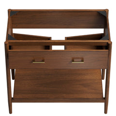 Zaire Walnut 36" Bathroom Vanity Cabinet (Sink Basin Not Included) - Ornate Home