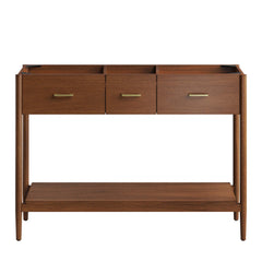 Zaire Walnut 48" Double Sink Compatible Bathroom Vanity Cabinet (Sink Basin Not Included) - Ornate Home