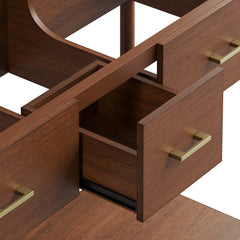 Zaire Walnut 48" Double Sink Compatible Bathroom Vanity Cabinet (Sink Basin Not Included) - Ornate Home
