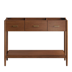 Zaire Walnut 48" Single Sink Compatible Bathroom Vanity Cabinet (Sink Basin Not Included) - Ornate Home