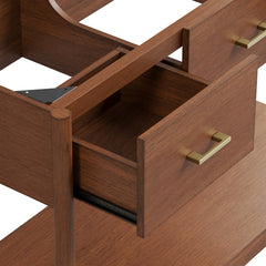 Zaire Walnut 48" Single Sink Compatible Bathroom Vanity Cabinet (Sink Basin Not Included) - Ornate Home