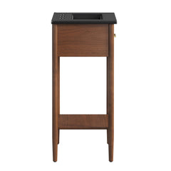 Zaire Walnut/Black 18" Bathroom Vanity - Ornate Home