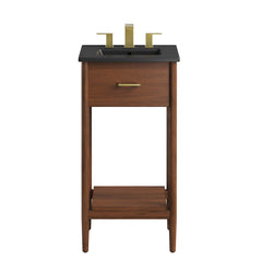 Zaire Walnut/Black 18" Bathroom Vanity - Ornate Home