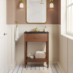 Zaire Walnut/Black 24" Bathroom Vanity - Ornate Home