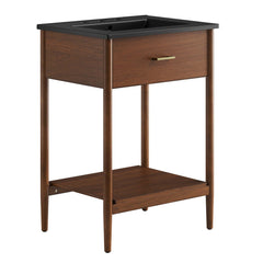 Zaire Walnut/Black 24" Bathroom Vanity - Ornate Home
