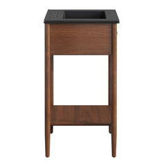 Zaire Walnut/Black 24" Bathroom Vanity - Ornate Home