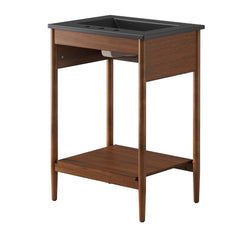 Zaire Walnut/Black 24" Bathroom Vanity - Ornate Home
