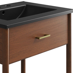 Zaire Walnut/Black 24" Bathroom Vanity - Ornate Home