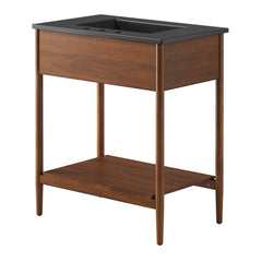 Zaire Walnut/Black 30" Bathroom Vanity - Ornate Home