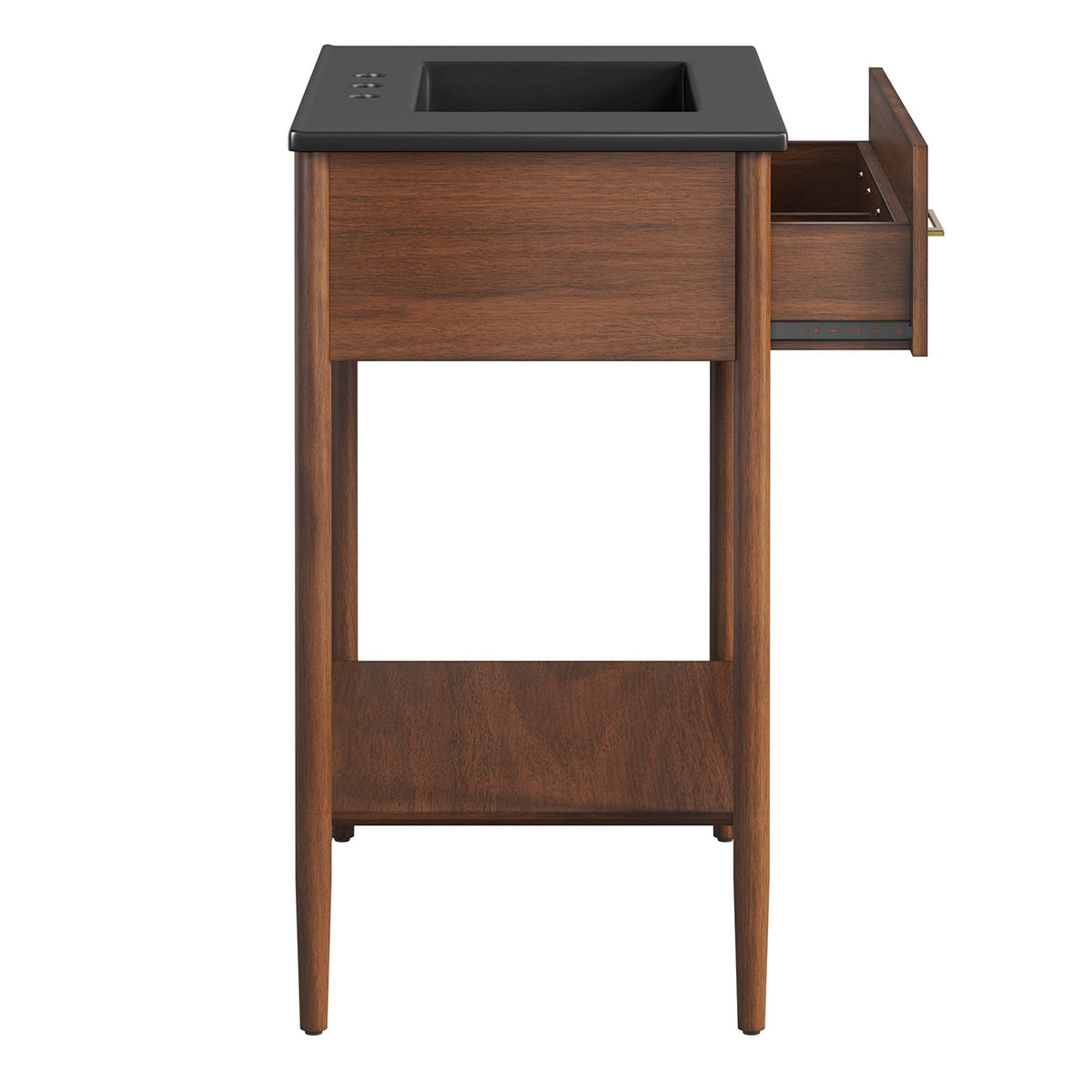 Zaire Walnut/Black 30" Bathroom Vanity - Ornate Home