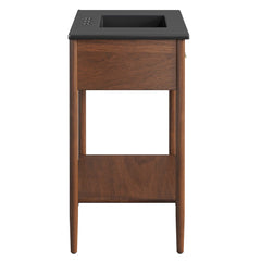 Zaire Walnut/Black 36" Bathroom Vanity - Ornate Home