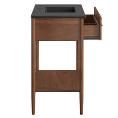 Zaire Walnut/Black 36" Bathroom Vanity - Ornate Home