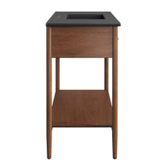 Zaire Walnut/Black 48" Single Sink Bathroom Vanity - Ornate Home