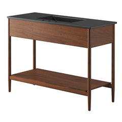Zaire Walnut/Black 48" Single Sink Bathroom Vanity - Ornate Home