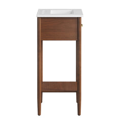 Zaire Walnut/White 18" Bathroom Vanity - Ornate Home