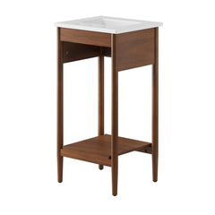 Zaire Walnut/White 18" Bathroom Vanity - Ornate Home