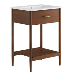 Zaire Walnut/White 24" Bathroom Vanity - Ornate Home