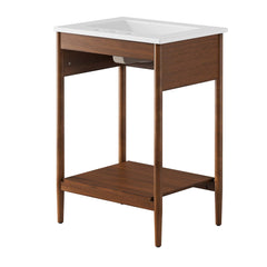Zaire Walnut/White 24" Bathroom Vanity - Ornate Home