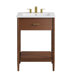 Zaire Walnut/White 24" Bathroom Vanity - Ornate Home