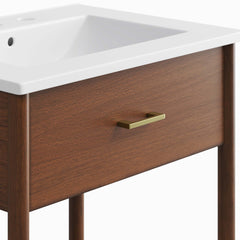 Zaire Walnut/White 24" Bathroom Vanity - Ornate Home