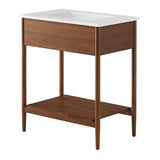 Zaire Walnut/White 30" Bathroom Vanity - Ornate Home
