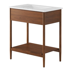Zaire Walnut/White 30" Bathroom Vanity - Ornate Home