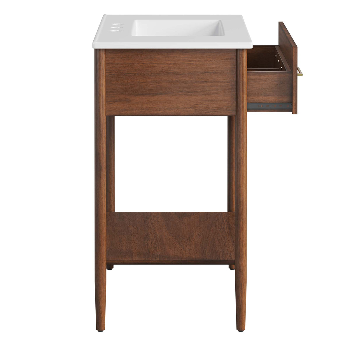 Zaire Walnut/White 30" Bathroom Vanity - Ornate Home