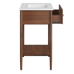 Zaire Walnut/White 30" Bathroom Vanity - Ornate Home