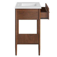 Zaire Walnut/White 36" Bathroom Vanity - Ornate Home