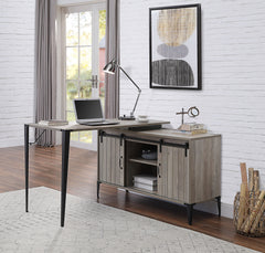 Zakwani Gray Oak Writing Desk (48"W) - Ornate Home