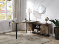 Zakwani Gray Oak Writing Desk (65"W) - Ornate Home