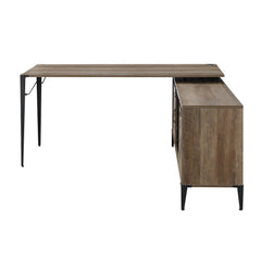 Zakwani Gray Oak Writing Desk (65"W) - Ornate Home
