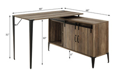 Zakwani Rustic Oak Writing Desk - Ornate Home