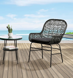 Zalika Black 4 Piece Patio Set - Ornate Home