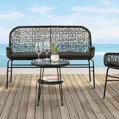 Zalika Black 4 Piece Patio Set - Ornate Home