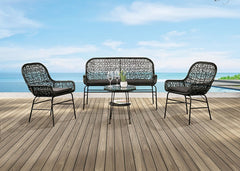 Zalika Black Outdoor Bench - Ornate Home