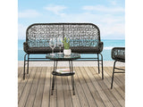 Zalika Black Outdoor Bench - Ornate Home