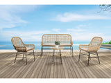Zalika Natural 4 Piece Patio Set - Ornate Home