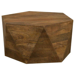 Zalika Natural Hexagonal Coffee Table - Ornate Home