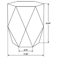 Zalika Natural Hexagonal Solid Mango Wood End Table - Ornate Home
