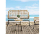 Zalika Natural Outdoor Bench - Ornate Home