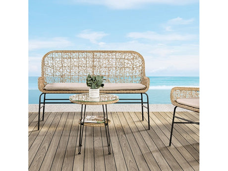 Zalika Natural Outdoor Bench - Ornate Home