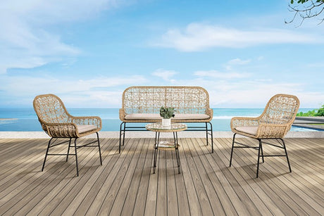 Zalika Natural Outdoor Bench - Ornate Home