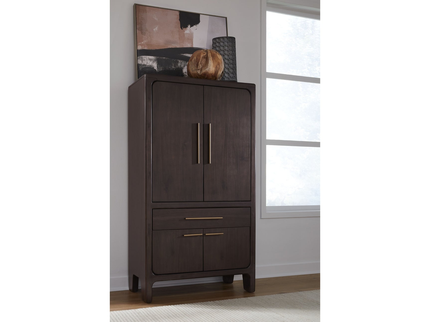 Zamba Jaguar Four Door One Drawer Acacia Bar Cabinet - Ornate Home